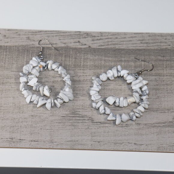 Unique Handmade Stonelike Earrings - Picture 4 of 7